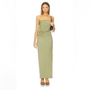 Revolve SNDYS Strapless Olive Boni Maxi Dress